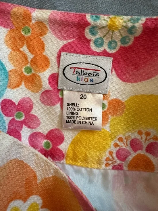 EUC /Like NewTalbots Kids Floral Mini Skirt in Pink, Orange, Yellow  Sz 20 - Picture 8 of 8